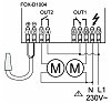 levn digitln termostat FOX D1004, zapojen svorkovnice
