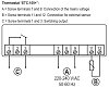 levn digitln termostat ETC100+, zapojen svorkovnice